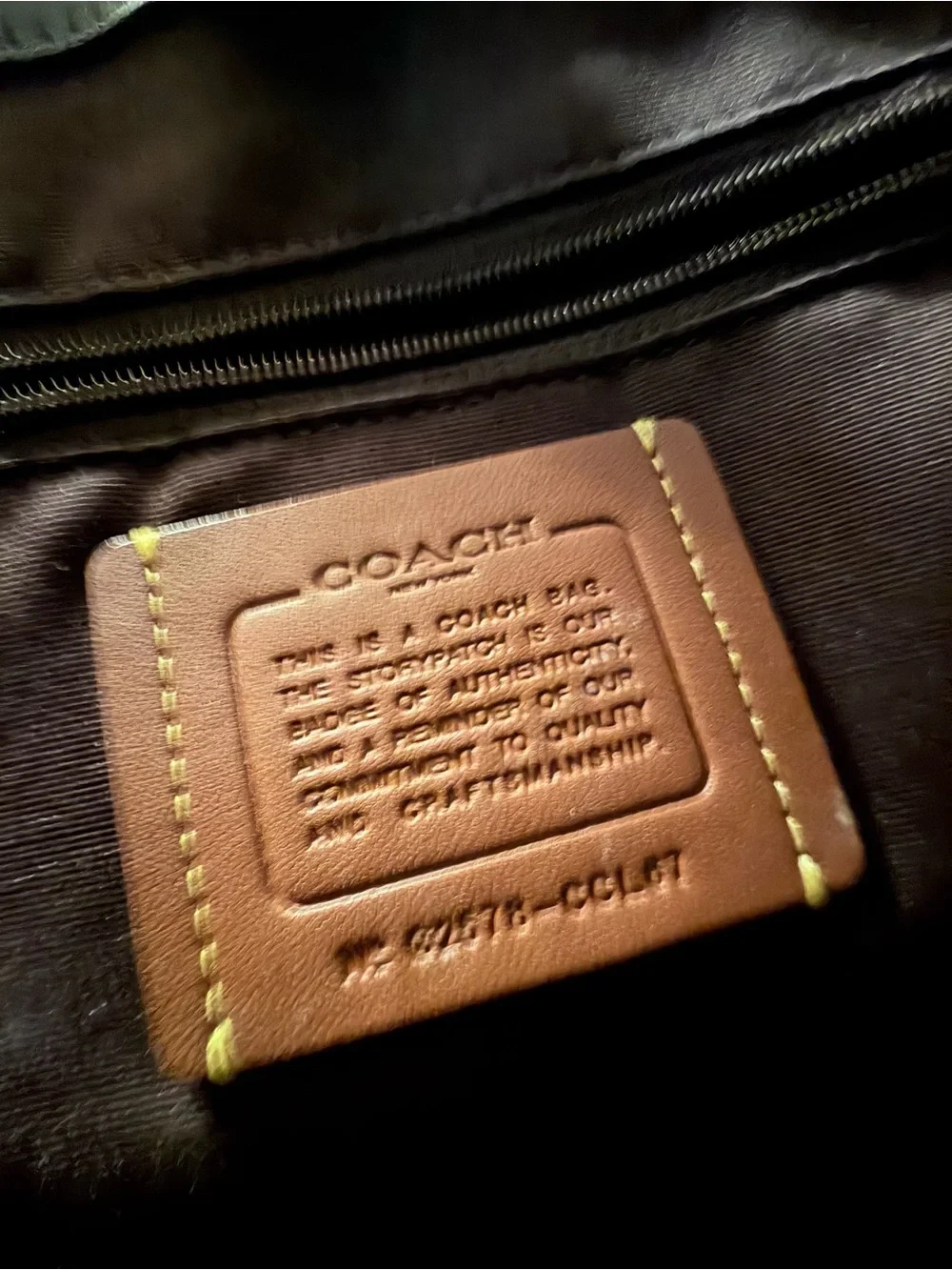 Coach Denim Tote with Branded Straps